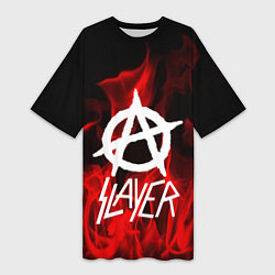 Женская длинная футболка Slayer Flame
