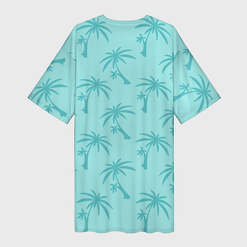 Женская длинная футболка GTA VC: Blue Palms / 3D-принт – фото 2