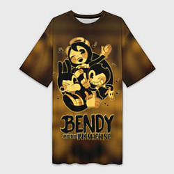 Женская длинная футболка Bendy and the ink machine