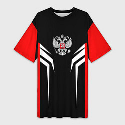 Женская длинная футболка Russia: Sport Line