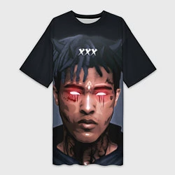 Женская длинная футболка XXXTentacion Demon
