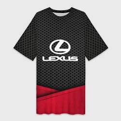 Женская длинная футболка Lexus: Grey Carbon