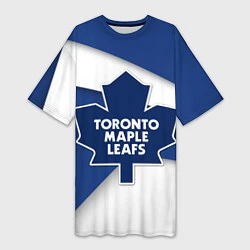 Футболка женская длинная Toronto Maple Leafs, цвет: 3D-принт