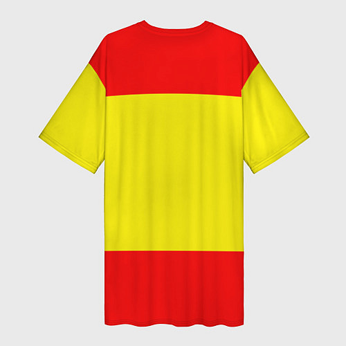 Женская длинная футболка Сборная Испании / 3D-принт – фото 2