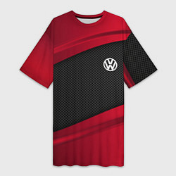 Женская длинная футболка Volkswagen: Red Sport