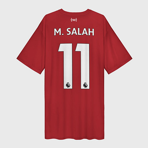 Женская длинная футболка FC Liverpool: Salah Home 18/19 / 3D-принт – фото 2