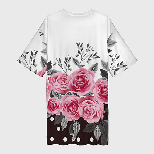 Женская длинная футболка Roses Trend / 3D-принт – фото 2