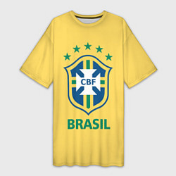 Женская длинная футболка Brazil Team