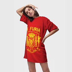 Футболка женская длинная La Furia, цвет: 3D-принт — фото 2