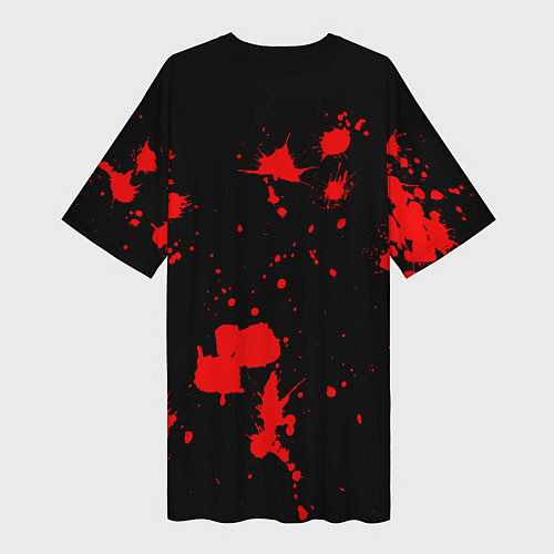 Женская длинная футболка Skillet: Blood Style / 3D-принт – фото 2