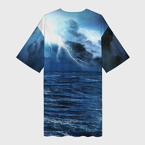 Женская длинная футболка God of War: Sea ​​rage / 3D-принт – фото 2