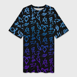 Женская длинная футболка Blue Runes
