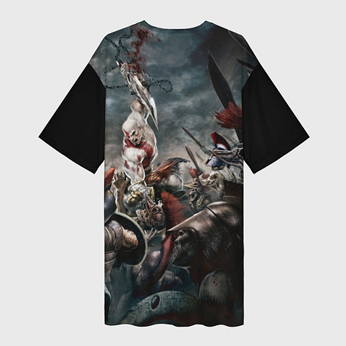 Женская длинная футболка God of War / 3D-принт – фото 2