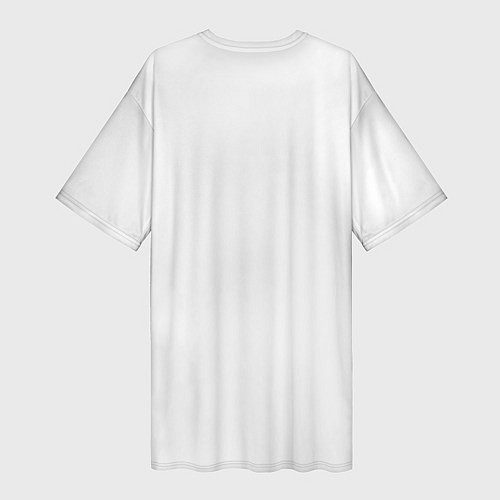 Женская длинная футболка Marshmallow: White Only / 3D-принт – фото 2