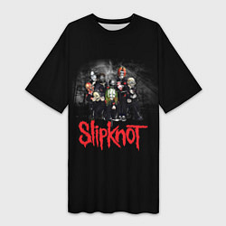 Футболка женская длинная Slipknot Band, цвет: 3D-принт