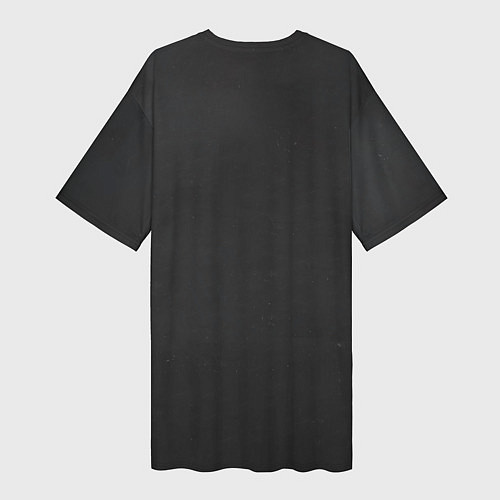 Женская длинная футболка YANIX: Black Side / 3D-принт – фото 2