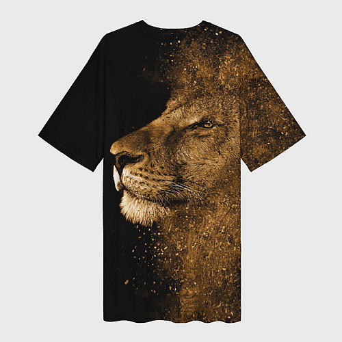 Женская длинная футболка Песчаный лев / 3D-принт – фото 2