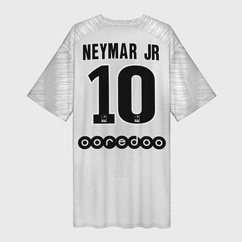 Женская длинная футболка Neymar away 18-19 / 3D-принт – фото 2