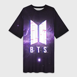 Женская длинная футболка BTS: Violet Space