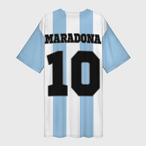 Женская длинная футболка Марадона Аргентина ретро / 3D-принт – фото 2
