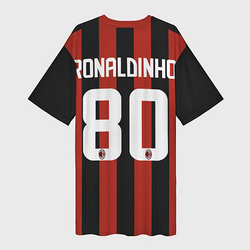 Женская длинная футболка AC Milan: Ronaldo Retro / 3D-принт – фото 2