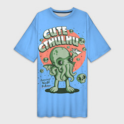 Женская длинная футболка Cute Cthulhu