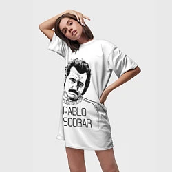 Футболка женская длинная Pablo Escobar, цвет: 3D-принт — фото 2