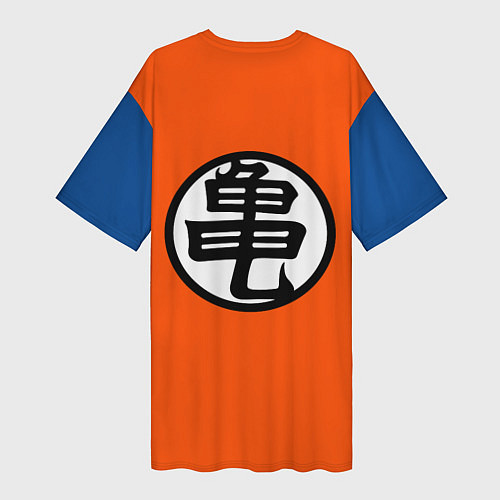 Женская длинная футболка DBZ: Kame Senin Kanji Emblem / 3D-принт – фото 2