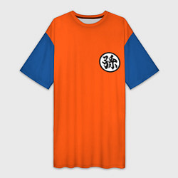 Футболка женская длинная DBZ: Goku Kanji Emblem, цвет: 3D-принт