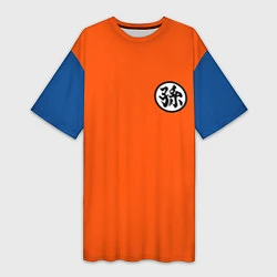 Женская длинная футболка DBZ: Goku Kanji Emblem
