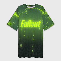 Женская длинная футболка Fallout: Radiation Storm