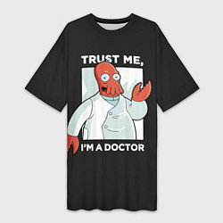 Женская длинная футболка Zoidberg: Trust Me