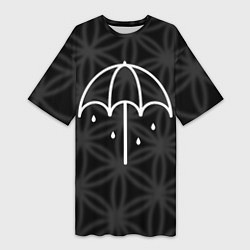 Футболка женская длинная BMTH Umbrella, цвет: 3D-принт