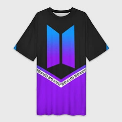Женская длинная футболка BTS: Neon Symbol