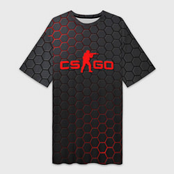 Женская длинная футболка CS:GO Grey Carbon