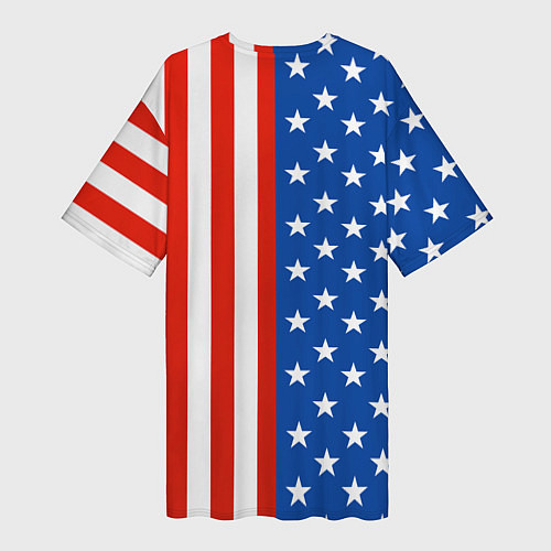 Женская длинная футболка American Patriot / 3D-принт – фото 2