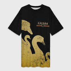 Женская длинная футболка GUSSI: Gold Edition
