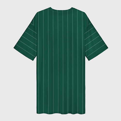 Женская длинная футболка AC Milan: Green Form / 3D-принт – фото 2