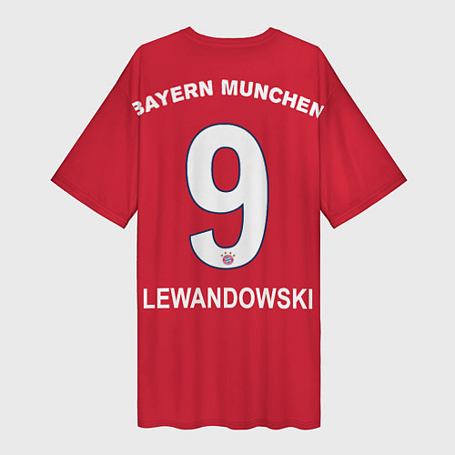 Женская длинная футболка Lewandowski home 18-19 / 3D-принт – фото 2