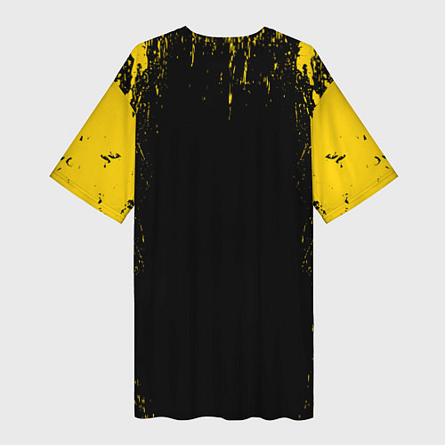 Женская длинная футболка 21 Pilots: Yellow & Black / 3D-принт – фото 2