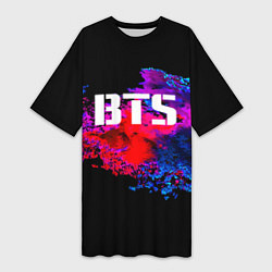 Женская длинная футболка BTS: Colors Explode