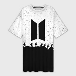 Женская длинная футболка BTS: Black Stars
