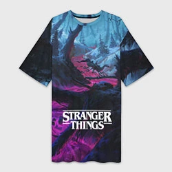 Женская длинная футболка Stranger Things: Wild Wood