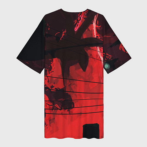 Женская длинная футболка Stranger Things: Red Dream / 3D-принт – фото 2