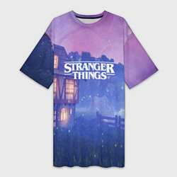 Женская длинная футболка Stranger Things: Magic House