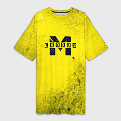 Женская длинная футболка Metro Exodus: Yellow Grunge