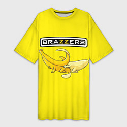 Женская длинная футболка Brazzers: Yellow Banana