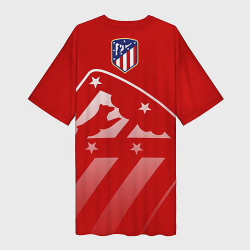 Женская длинная футболка ФК Атлетико Мадрид / 3D-принт – фото 2