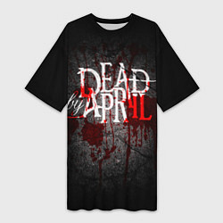Футболка женская длинная Dead by April, цвет: 3D-принт