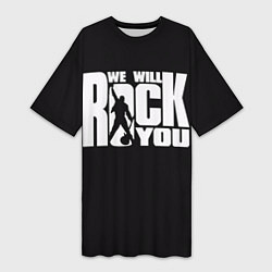 Женская длинная футболка Queen: We will rock you